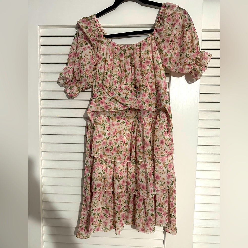 Floral tie dress
